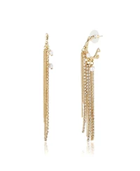BCBGeneration Layered Tassel Statement Earrings