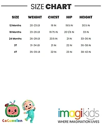CoComelon Toddler Girls Tomtom Yoyo Jj One Piece Bathing Suit