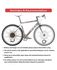 Yescom Electric Bicycle Motor Conversion Kit for 20" 750W 36V E-bike Rear Wheel