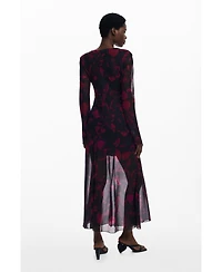 Desigual Women's Floral flowy long dress