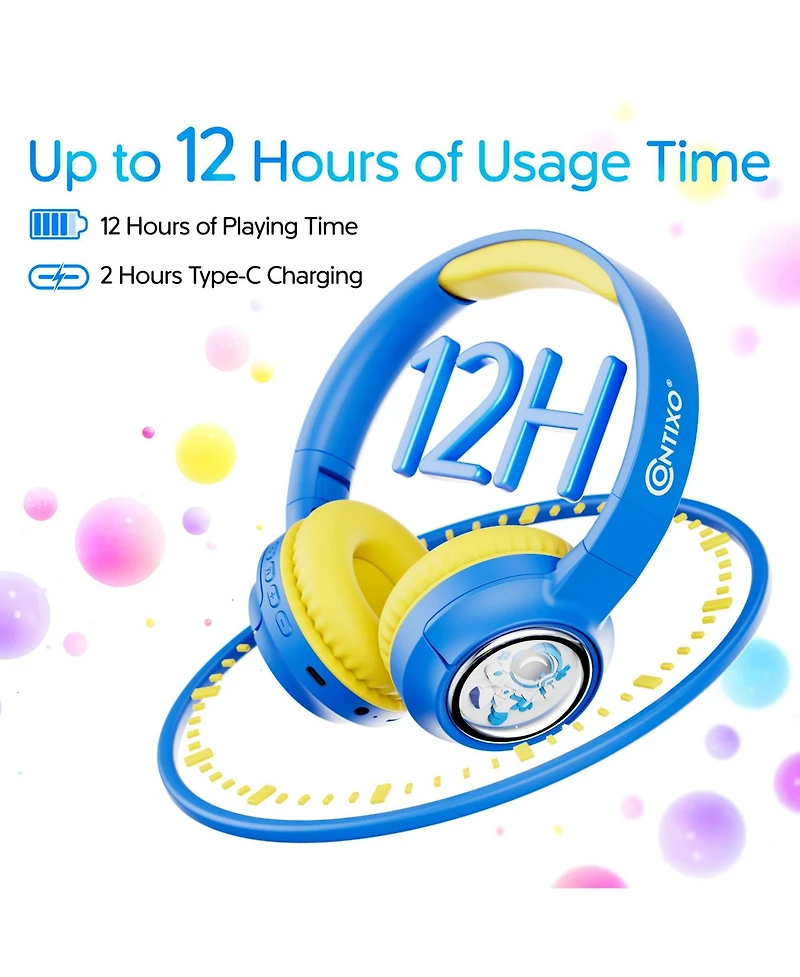 Contixo KB6 Kids Bluetooth Headphones, Safe Sound for Little Ears
