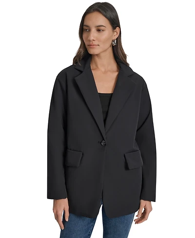 Dkny Jeans Women's One-Button Puffer Blazer
