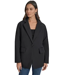 Dkny Jeans Women's One-Button Puffer Blazer
