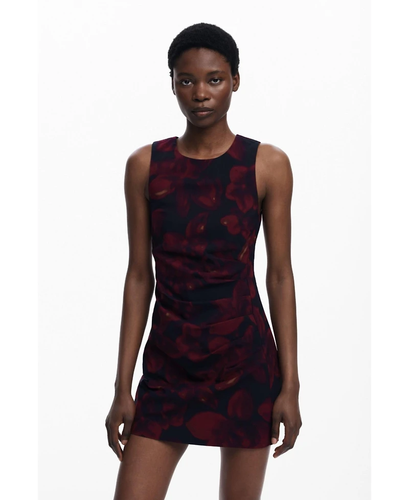 Desigual Women's Ruched pinafore dress