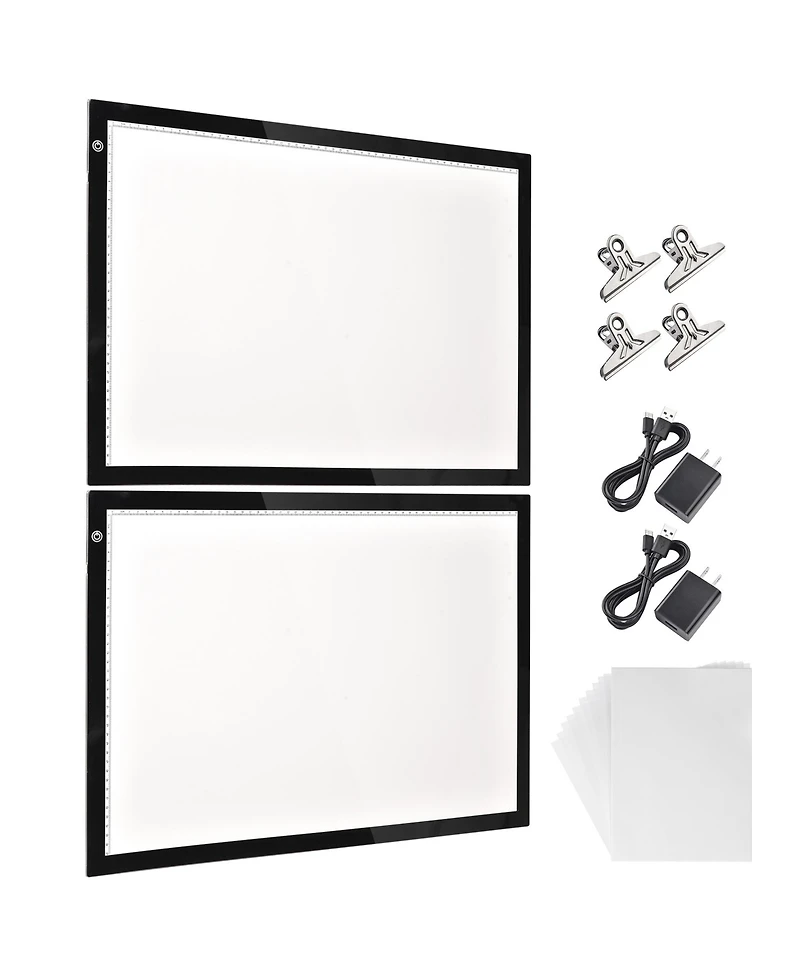 Yescom 23"x16" A2 Led Light Box Copy Pad Tracing Drawing Board Dimming Artist 2 Pack