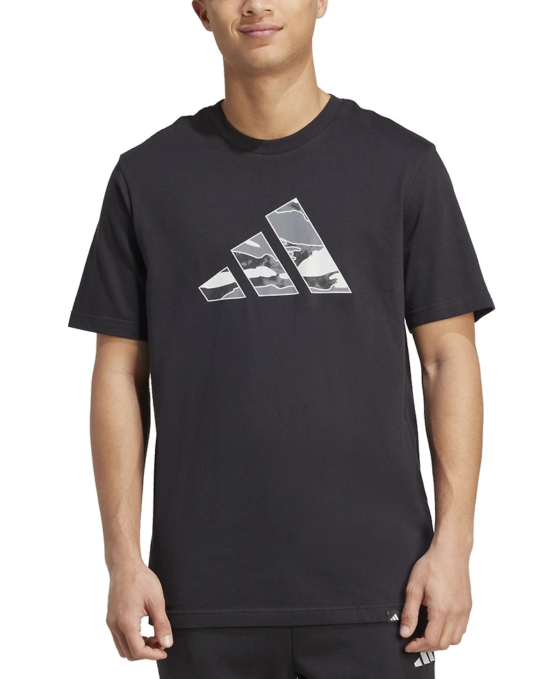 adidas Men's Cotton Camo Logo Graphic T-Shirt