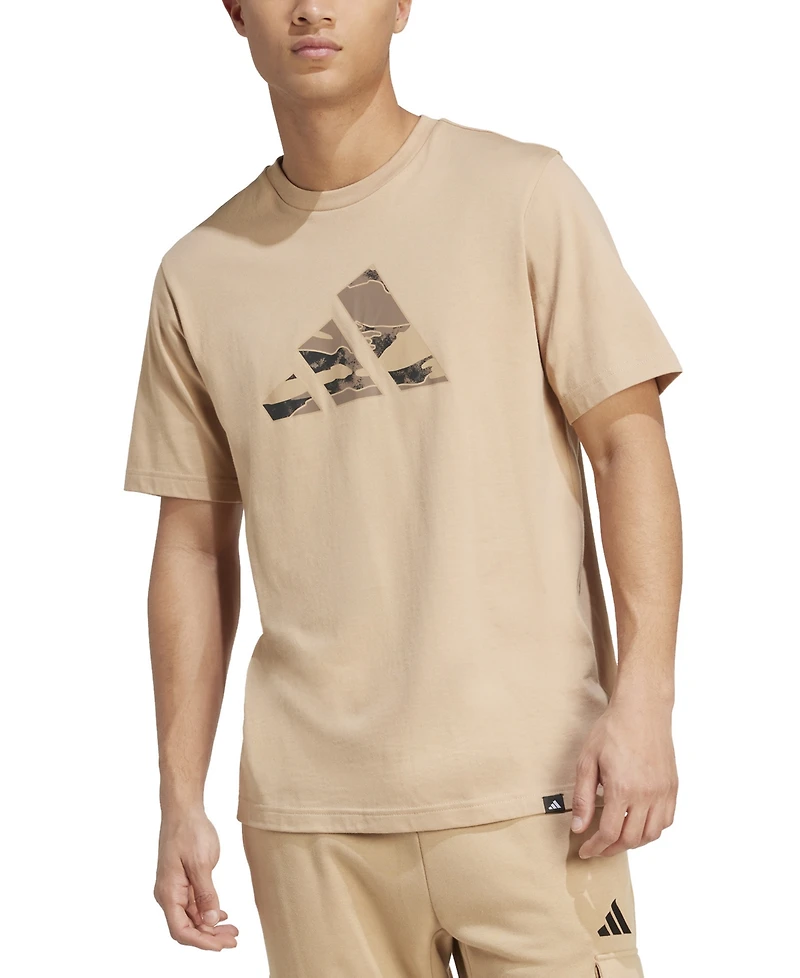 adidas Men's Cotton Camo Logo Graphic T-Shirt