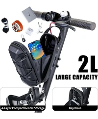 Urbanmax Electric Scooter Storage Bag, Waterproof 2L Handlebar Bag with Multicolor Drawstrings