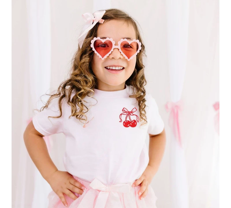 Sweet Wink Little and Big Girls Cherry Patch Short Sleeve T-Shirt