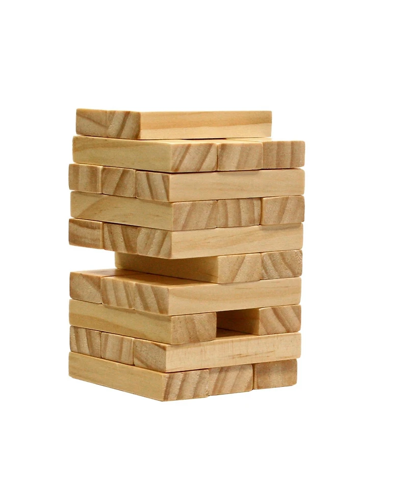 We Games Wooden Blocks Stacking Tower Game, Short Stack