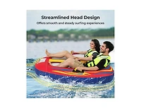 Akiudex 1 or 2 Person Inflatable Towable Tube for Boating with Drainage