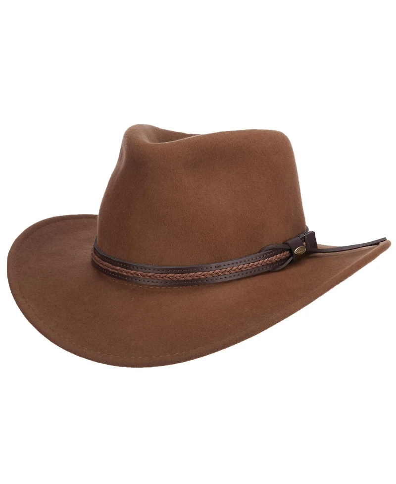 Scala Men's Felt Outback Braid Hat