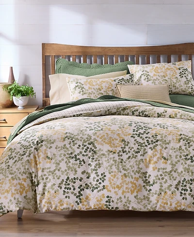 Charter Club Alder Leaves 2-Pc. Duvet Set, Twin, Macy's Exclusive