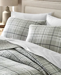 Charter Club Brushed Cotton Plaid 3-Pc. Quilt Set, Full/Queen, Macy's Exclusive