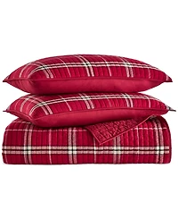 Charter Club Brushed Cotton Plaid 3-Pc. Quilt Set, Full/Queen, Macy's Exclusive