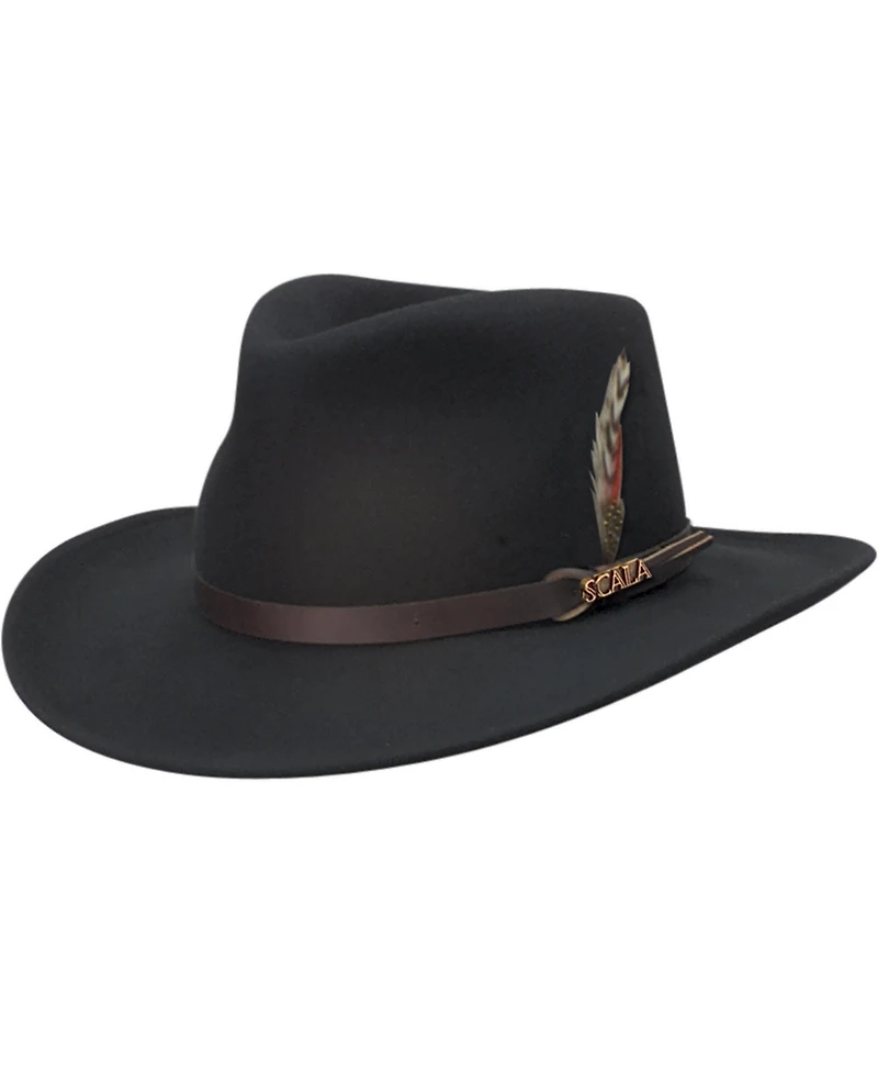 Scala Men's Crushable Felt Outback Hat