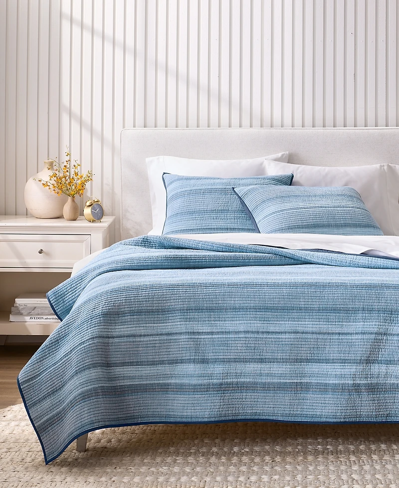 Charter Club Textured Yarn Dye 3-Pc. Quilt Set, Full/Queen, Macy's Exclusive