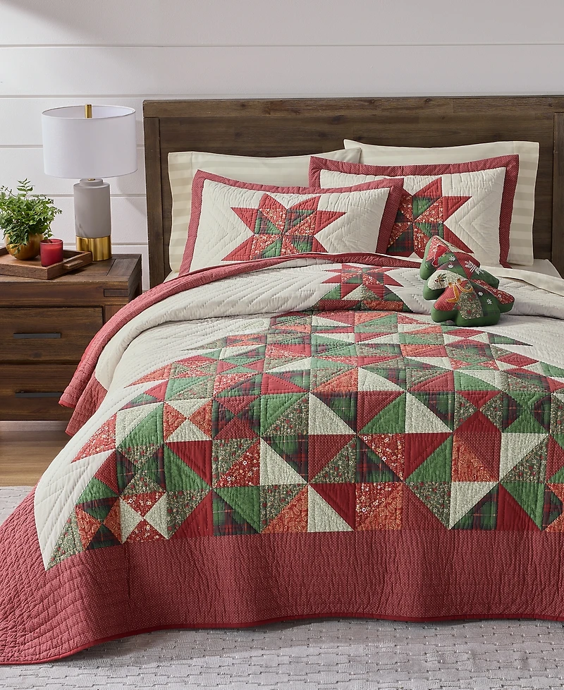 Charter Club Tinsel Tree 3-Pc. Quilt Set, Full/Queen, Macy's Exclusive