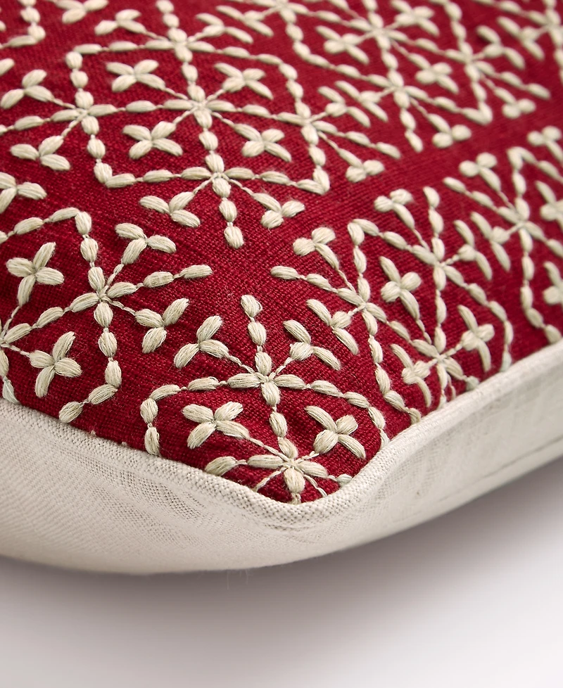 Charter Club Embroidered Tiles Decorative Pillow, 20" x 20", Exclusively at Macy's