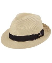 Scala Men's Fine Paper Braid Fedora Hat