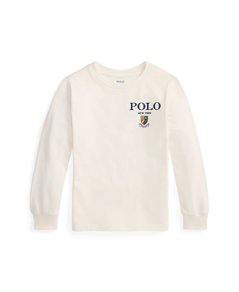 Polo Ralph Lauren Toddler and Little Boys Cotton Long Sleeve Graphic T-Shirt