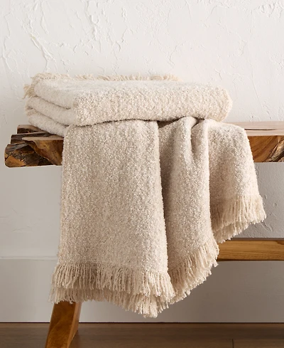 Oake Heathered Boucle Throw, 50" x 60", Exclusively for Macy's