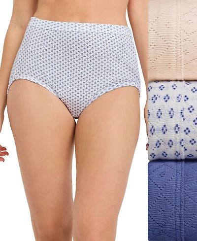 Jockey Elance Breathe Brief 3 Pack Underwear 1542, Extended Sizes