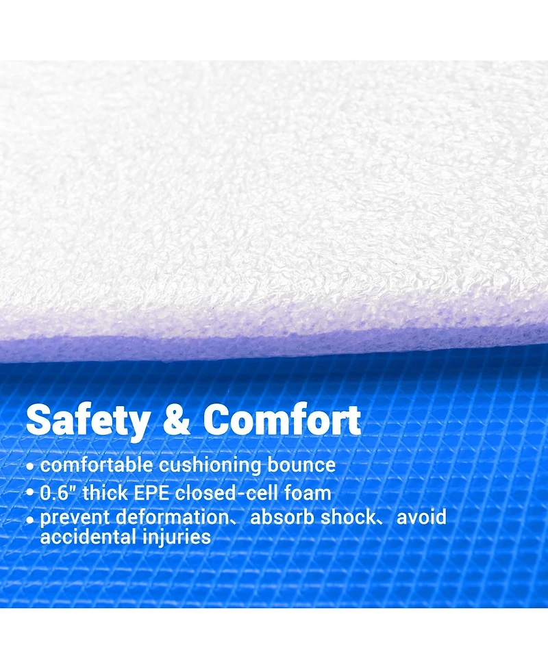 Yescom Trampoline Mat & Pad Replacement Kit with 96V-Ring Fits 14 ft Trampoline Frame