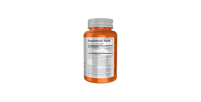 Now Foods L-Arginine & Ornithine ,100 Caps