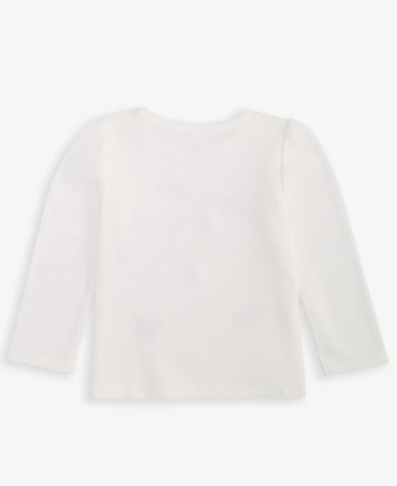 First Impressions Baby Girls Long Sleeve Embroidered Butterflies T-Shirt