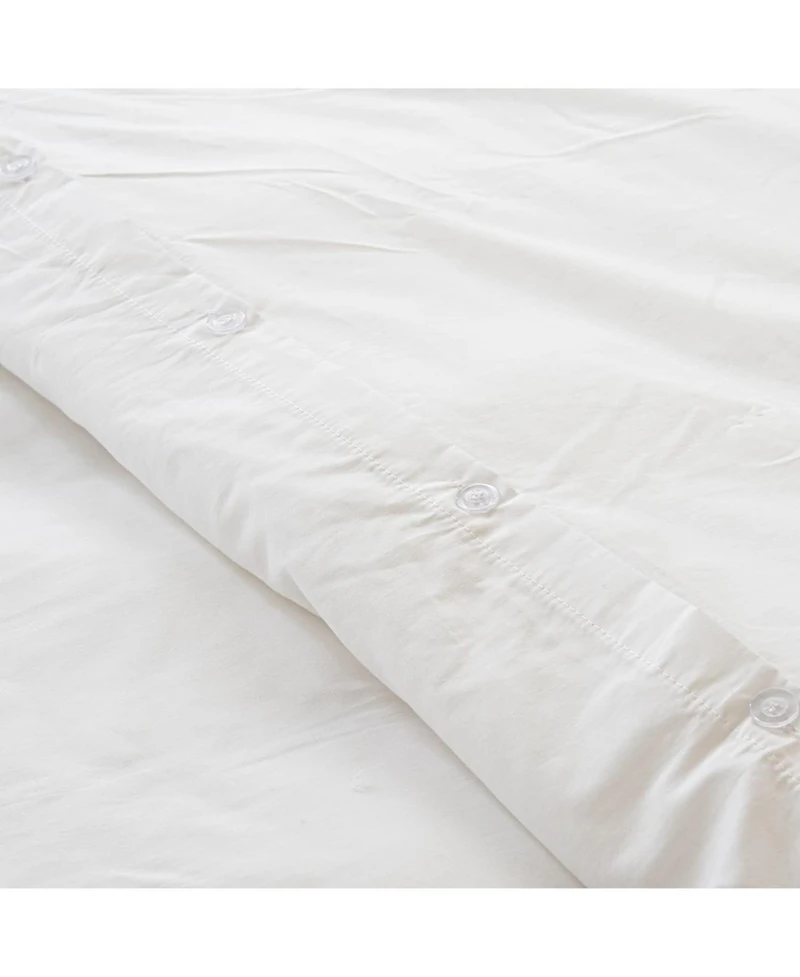 Superity Linen 100% Premium White Cotton Duvet Covee 200 Thread Count