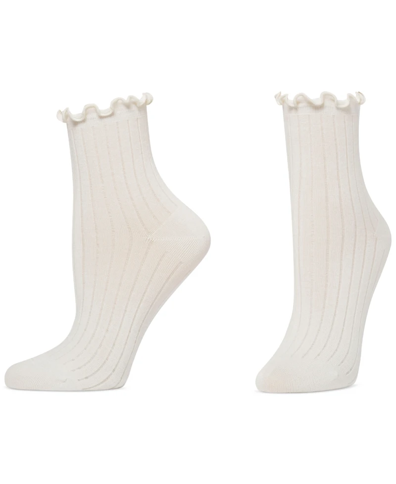 Hue Women's 3-Pk. Sheer Ribbed Anklet Socks U24421MP