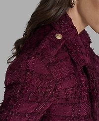 Bcbg Women's Cropped Tweed Trench Jacket