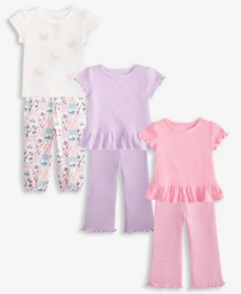 First Impressions Baby Girls Short Sleeve T Shirts Flare Leggings Fleece Pants Exclusively At Macys