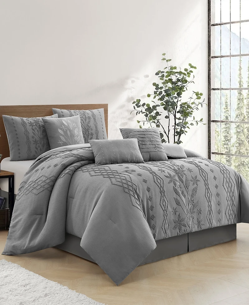 Stratford Park Lexia Leaves 7-Pc. Comforter Set, California King