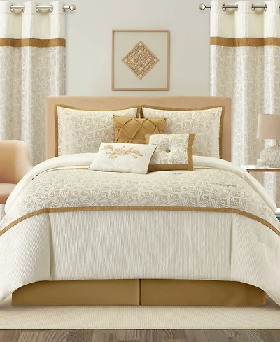 Stratford Park Marisella Leaves 9-Pc. Comforter Set, California King