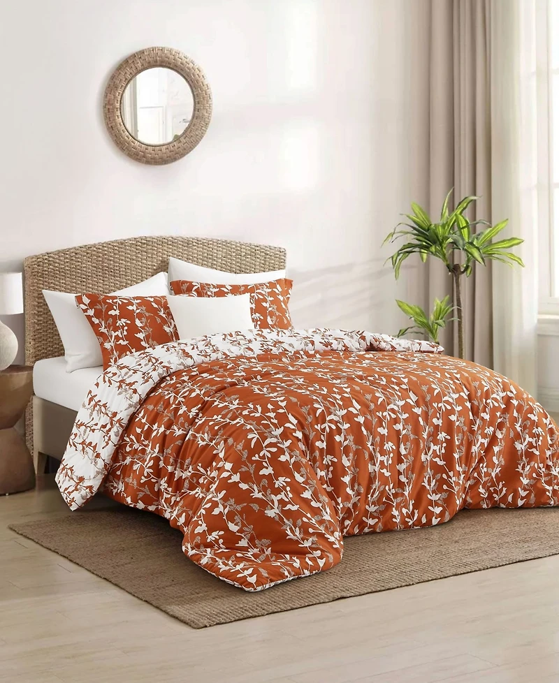 Stratford Park Millie Leaves 3-Pc. Comforter Set