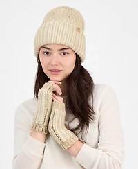 Ugg Chunky Plaited Beanie & Fingerless Gloves, 2-Piece Set