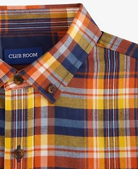 Club Room Men's Loman Plaid Brushed Cotton Button-Down Shirt, Macy's Exclusive