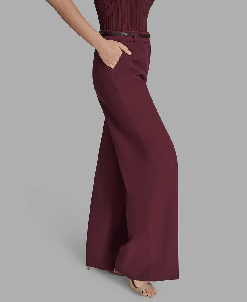 Bcbg Women's Belted Wide-Leg Pants