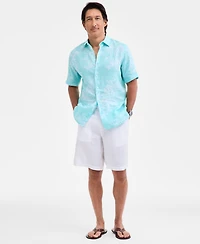 Club Room Men's Casa Regular-Fit Floral Button-Down Linen Shirt, Macy's Exclusive