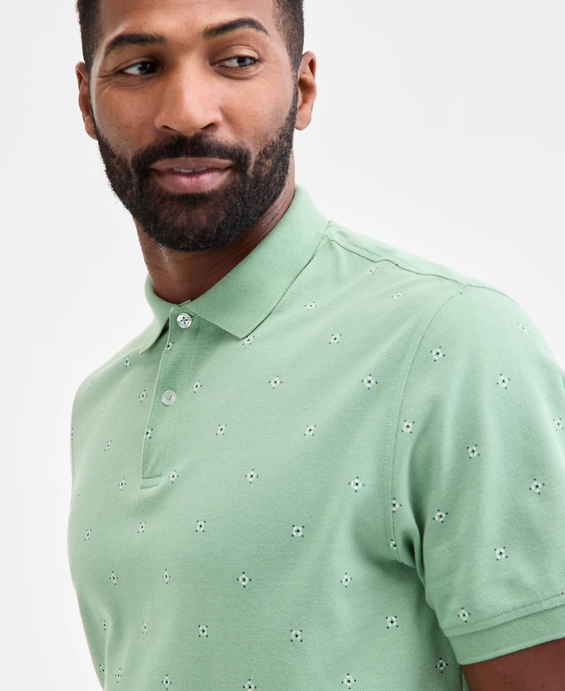 Club Room Men's Foulard-Print Pique Short-Sleeve Polo, Macy's Exclusive