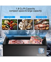Cowsar 1.8 Cubic Feet Chest Freezer with Removable Basket