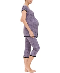 kimi + kai Maternity Luna Nursing 2-Piece Pajama Set