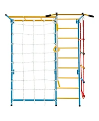 Akiudex 7 In 1 Kids Indoor Gym Playground Swedish Wall Ladder for Solid Wall
