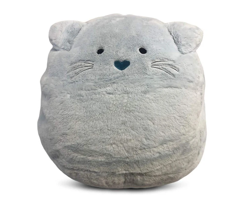 Cesicia Fur Kitty Critter Bean Bag Chair, Grey