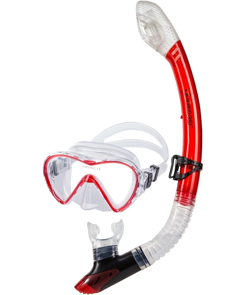Seavenger Torpedo Tempered Glass Mask & Dry Top Snorkel Combo Set - Yellow