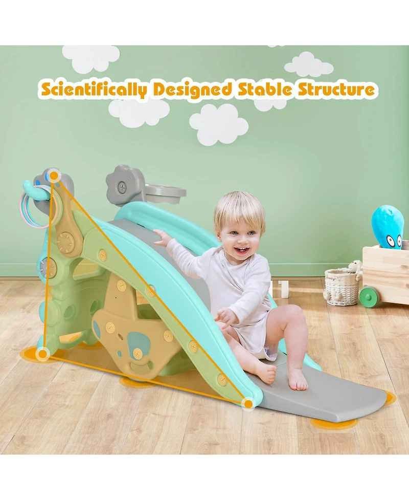 Akiudex 4-in-1 Rocking Horse and Slide Set for Kids