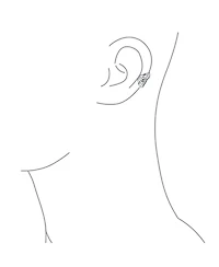 Bling Jewelry Set of 2 Geometric Chevron Cartilage Ear Cuffs Clip Wrap Helix Earrings Gold Plated .925 Sterling Silver