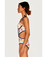 Jessie Zhao New York Women's White Bloom One-Piece Swimsuit